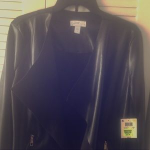 Faux leather coat/ blazer